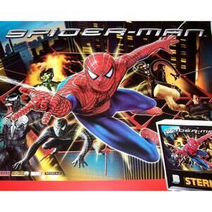 Spiderman Marvel Comics Pinball POSTER 33" Super Heroes Venom Art Germany